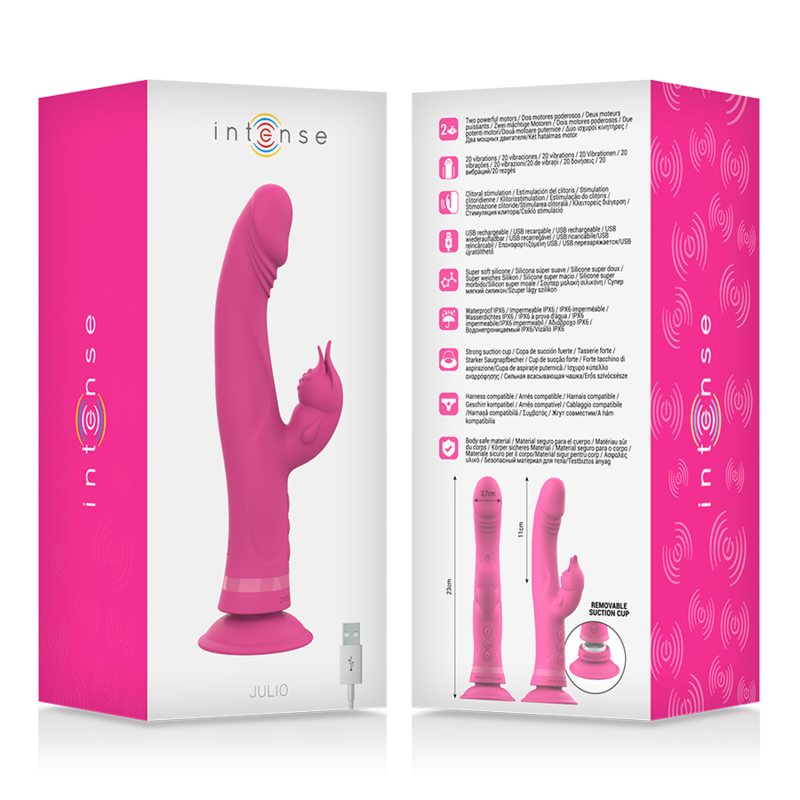 INTENSE - JULIO VIBRADOR COELHO SILICONE ROSA - Image 7