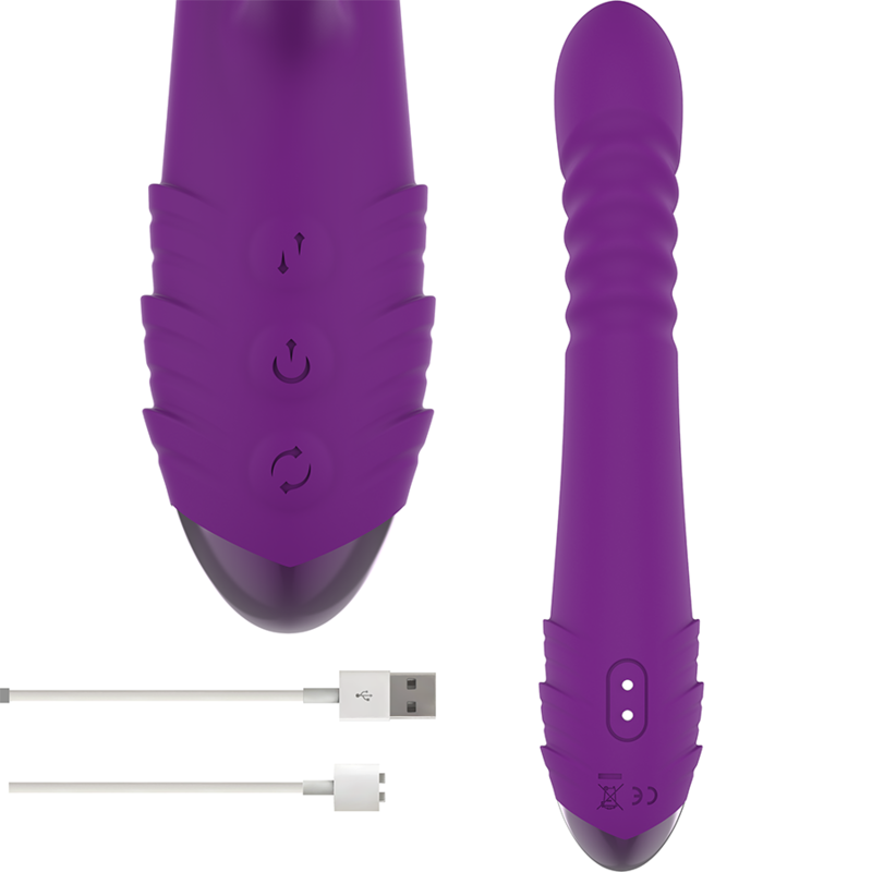 INTENSO - VIBRADOR RECARREGÁVEL MULTIFUNÇÃO IGGY PARA CIMA E PARA BAIXO COM ESTIMULADOR CLITÓRICO ROXO - Image 4