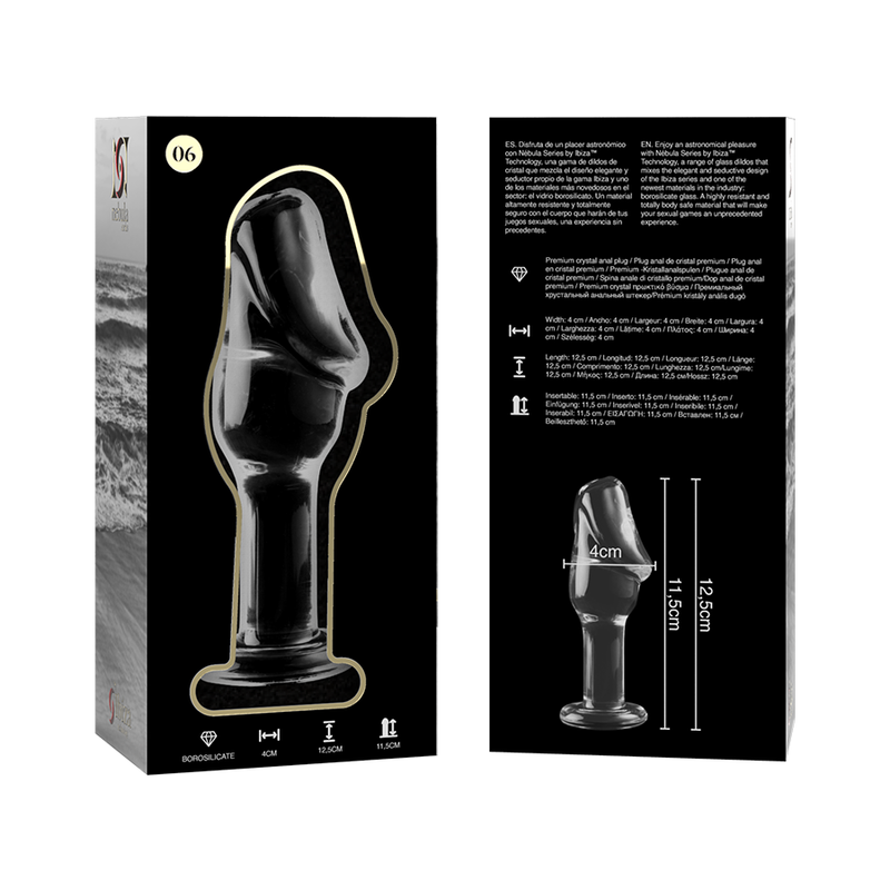 NEBULA SERIES BY IBIZA - MODELO 6 ANAL PLUG VIDRO BOROSILICADO 12,5 X 4 CM - Image 5