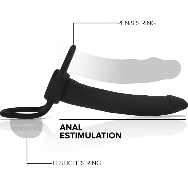 MYTHOLOGY - DILDO ANAL COBI ONYX COM ANEL DE GALO E TESTÍCULO 13 SILICONE CM - Image 2