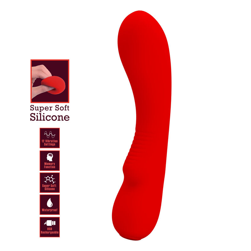 PRETTY LOVE - VIBRADOR RECARREGVEL PRESCOTT VERMELHO - Image 7