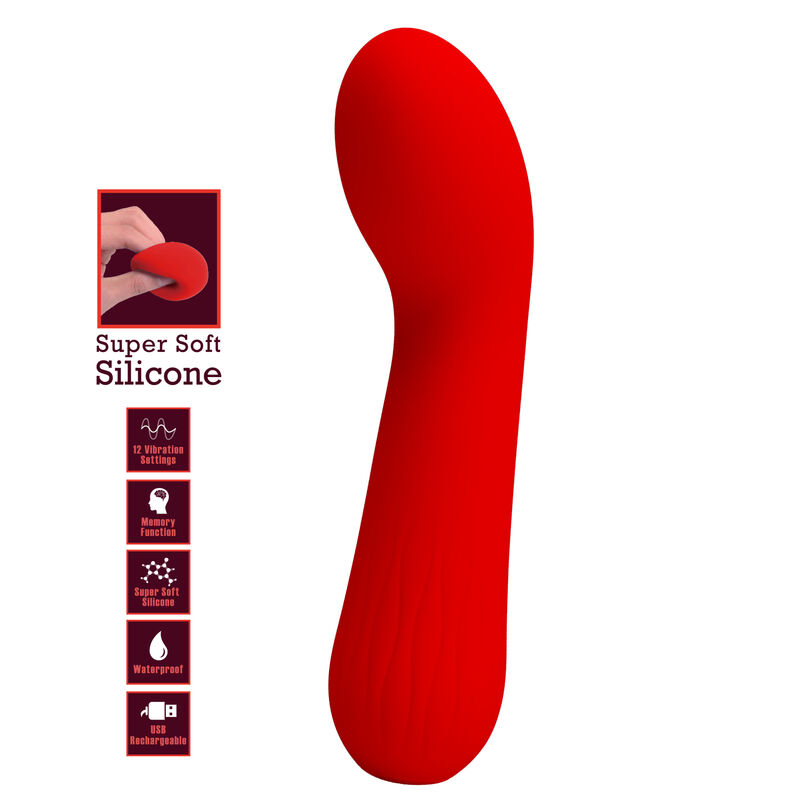 PRETTY LOVE - VIBRADOR RECARREGVEL FAUN VERMELHO - Image 7