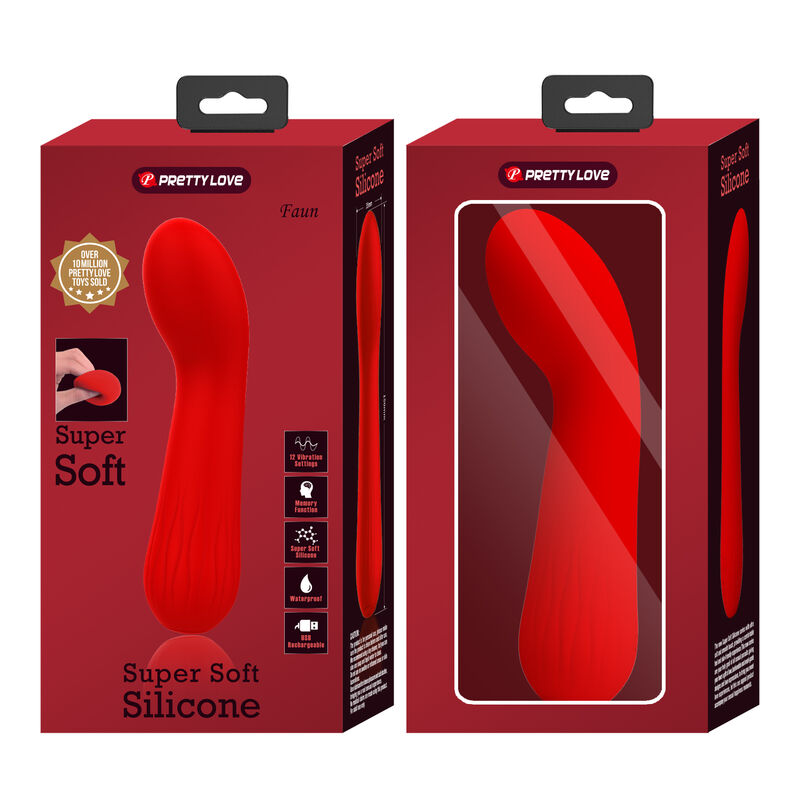 PRETTY LOVE - VIBRADOR RECARREGVEL FAUN VERMELHO - Image 9
