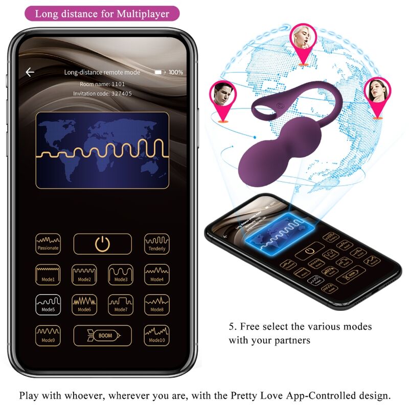 PRETTY LOVE - ELVIRA KEGEL BALLS APP CONTROLE REMOTO ROXO - Image 14