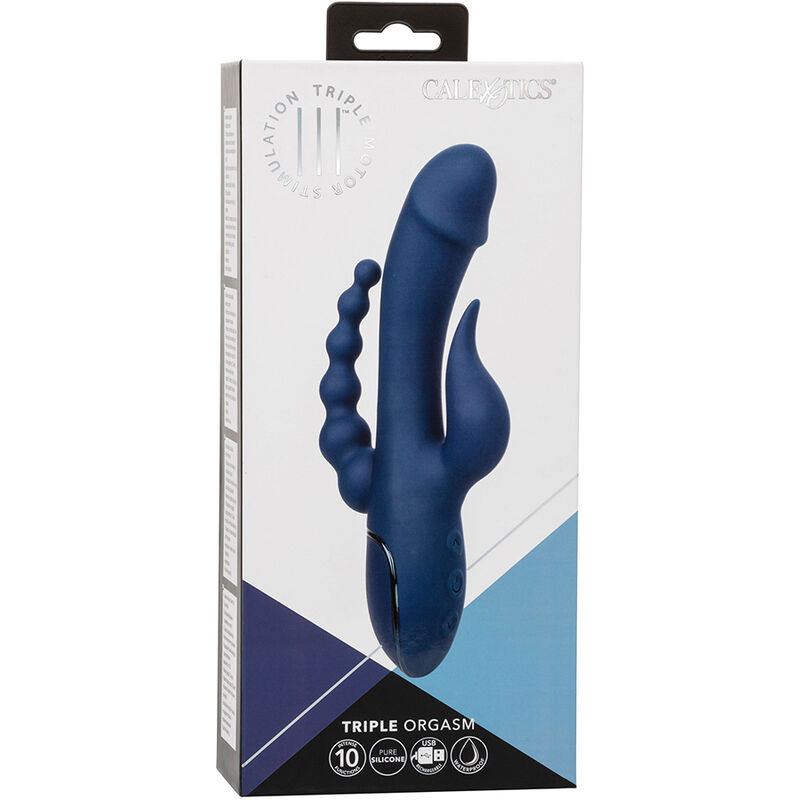 CALEXOTICS - VIBRADOR TRIPLO ORGASM AZUL - Image 11