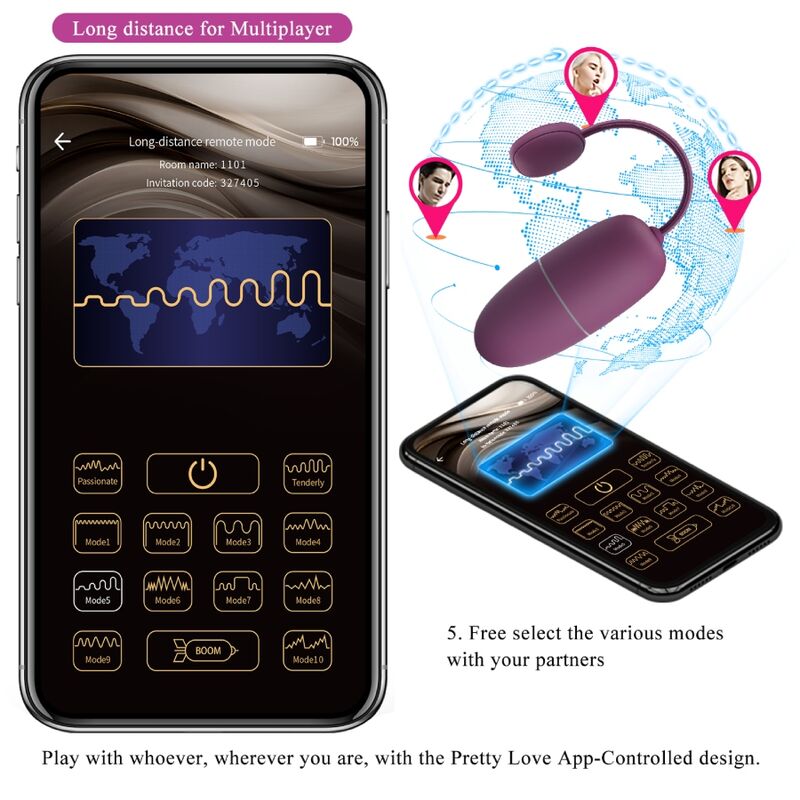 PRETTY LOVE - OVO VIBRANTE NINFA APP CONTROLADO LILA - Image 15
