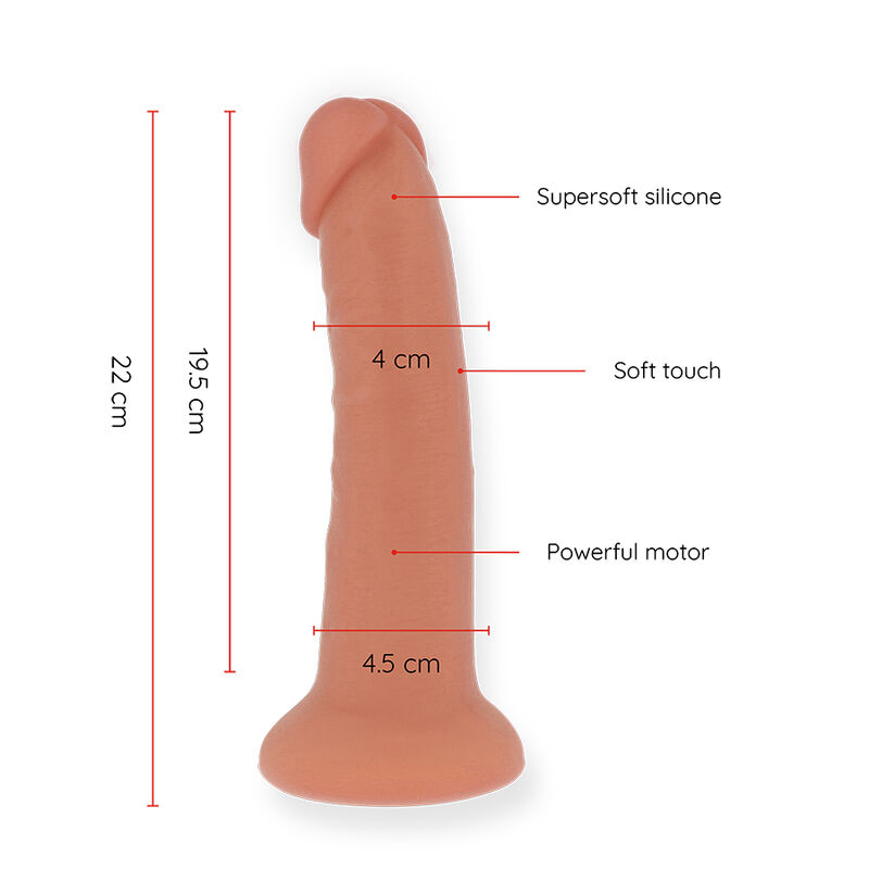 ONINDER - GRANDE VIBRADOR BOGOTÃ DILDO 9 VELOCIDADES NATURAL 22 CM -O- 4,5 CM - APLICATIVO GRATUITO - Image 3