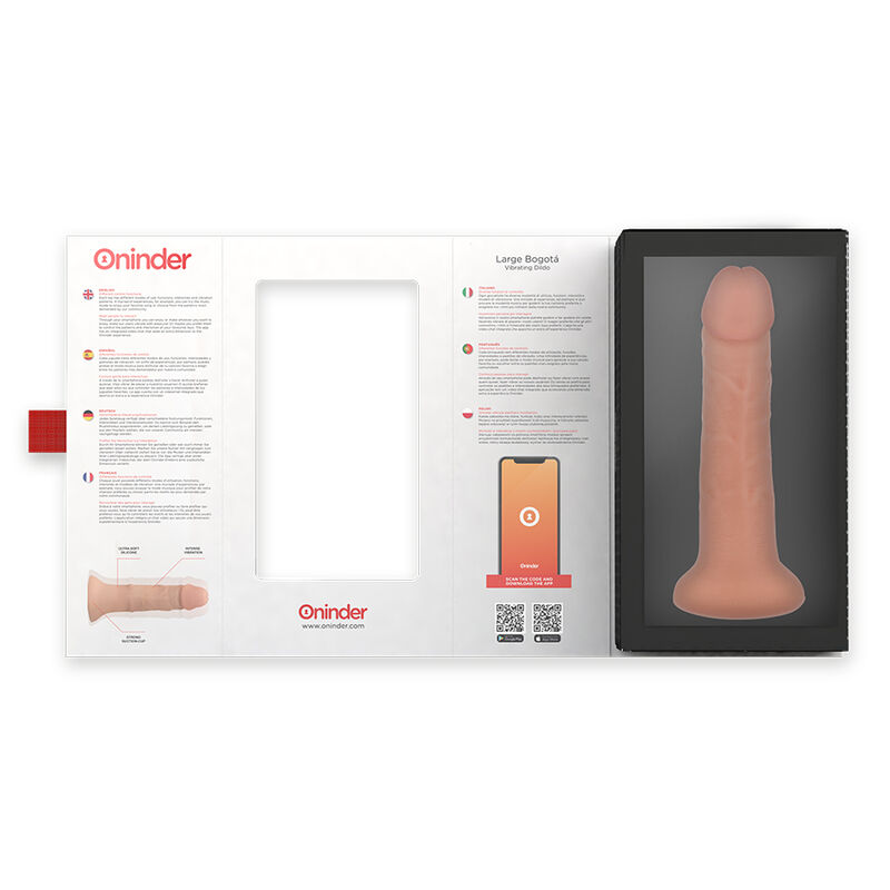 ONINDER - GRANDE VIBRADOR BOGOTÃ DILDO 9 VELOCIDADES NATURAL 22 CM -O- 4,5 CM - APLICATIVO GRATUITO - Image 6