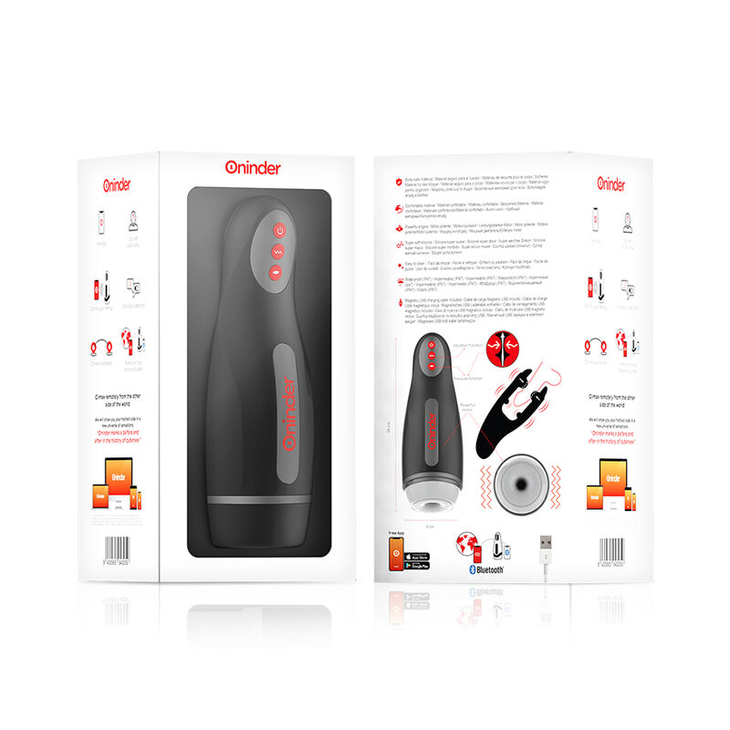 ONINDER - SEUL MASTURBADOR MASCULINO RECARREGÁVEL 10 VELOCIDADES - APLICATIVO GRATUITO - Image 4