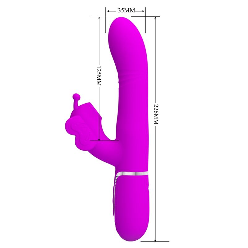 PRETTY LOVE - VIBRADOR COELHO MULTIFUNÇÕES 4 EM 1 BORBOLETE FÚCSIA - Image 7