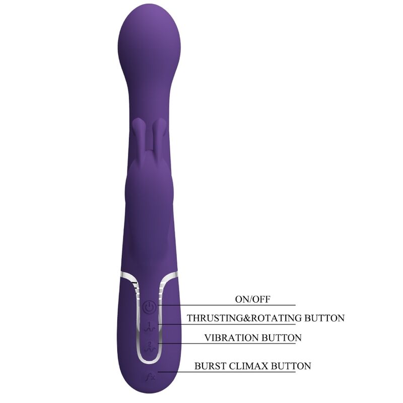 PRETTY LOVE - VIBRADOR COELHO DEJON 3 EM 1 MULTIFUNO ROXO - Image 9