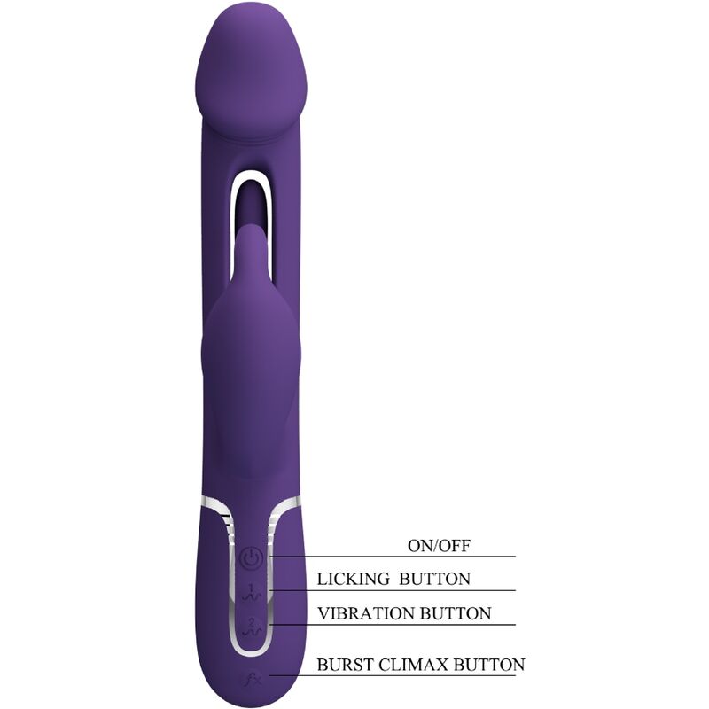 PRETTY LOVE - VIBRADOR COELHO DEJON 3 EM 1 MULTIFUNO AQUA VERDE - Image 7