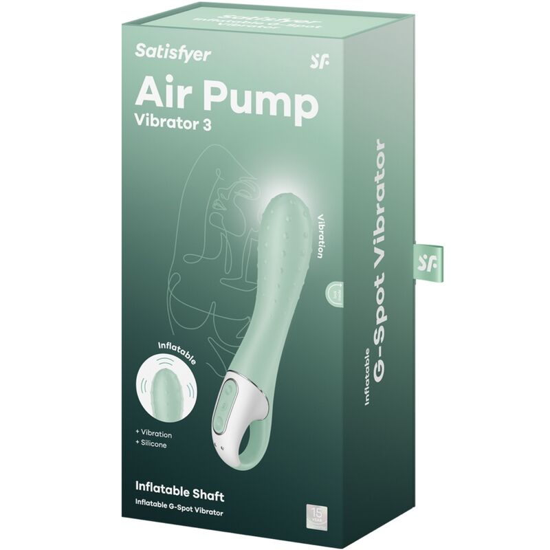 SATISFYER - AIR PUMP VIBRATOR 3 PONTO G INFLÃVEL MENTA - Image 6