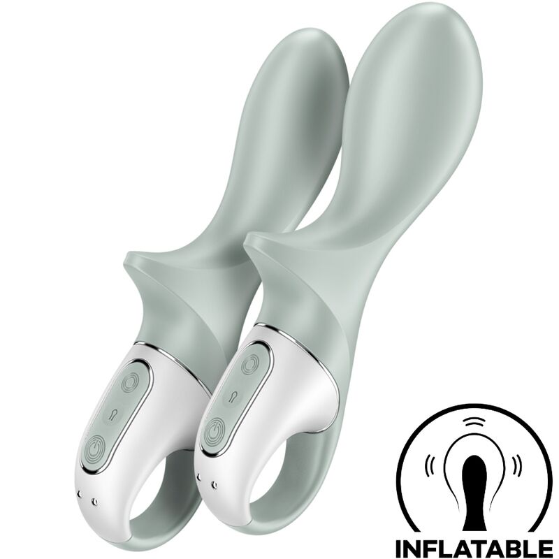 SATISFYER - AIR PUMP BOOTY 3 VIBRADOR ANAL INFLÃVEL GREYGREEN