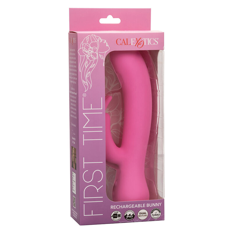 CALEXOTICS - FIRST TIME VIBRADOR COELHO RECARREGÃVEL ROSA - Image 10