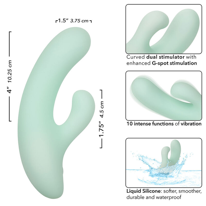 CALEXOTICS - PACIFICA FIJI VIBRADOR E ESTIMULADOR PONTO G 10 VIBRAÃÃES AQUA - Image 7
