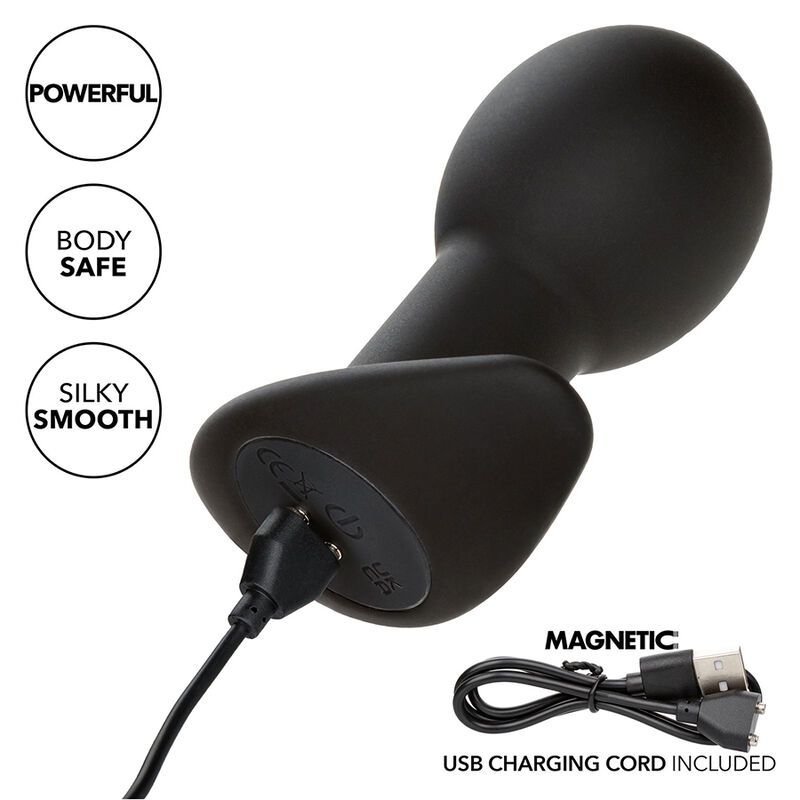 CALEXOTICS - ROCK BOTTOM PLUG ANAL 10 VIBRAÃÃES SILICONE PRETO - Image 7