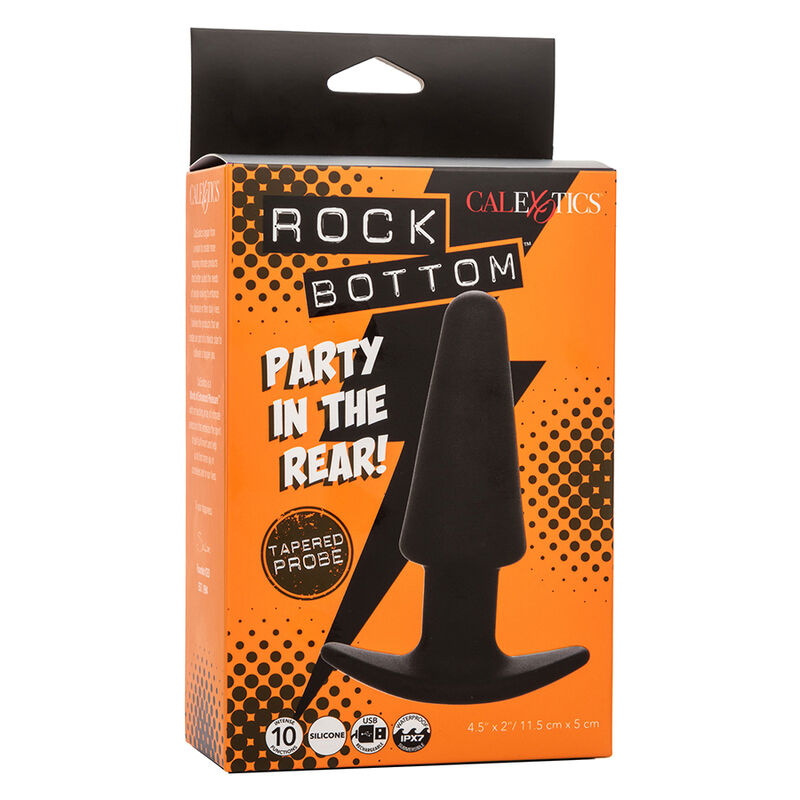 CALEXOTICS - ROCK BOTTOM PLUG ANAL CÃNICO 10 VIBRAÃÃES SILICONE PRETO - Image 10