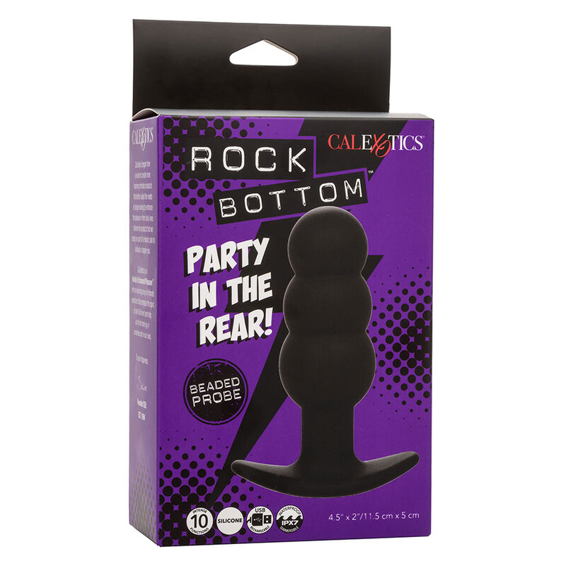 CALEXOTICS - ROCK BOTTOM PLUG ANAL COM ESFERAS 10 VIBRAÃÃES SILICONE PRETO - Image 10