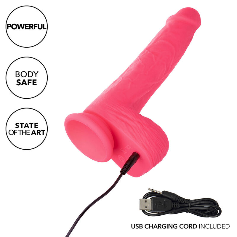 CALEXOTICS - STUDS VIBRADOR REALISTA 10 VIBRAÃÃES ROSA - Image 7