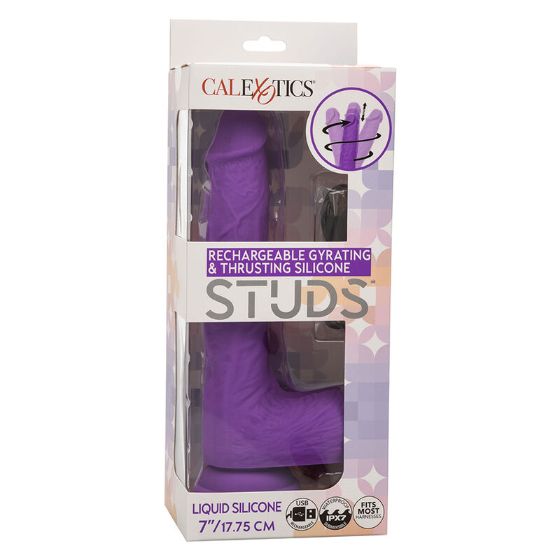 CALEXOTICS - STUDS VIBRADOR ROTATIVO E RECARREGÃVEL 10 VIBRAÃÃES ROXO - Image 10