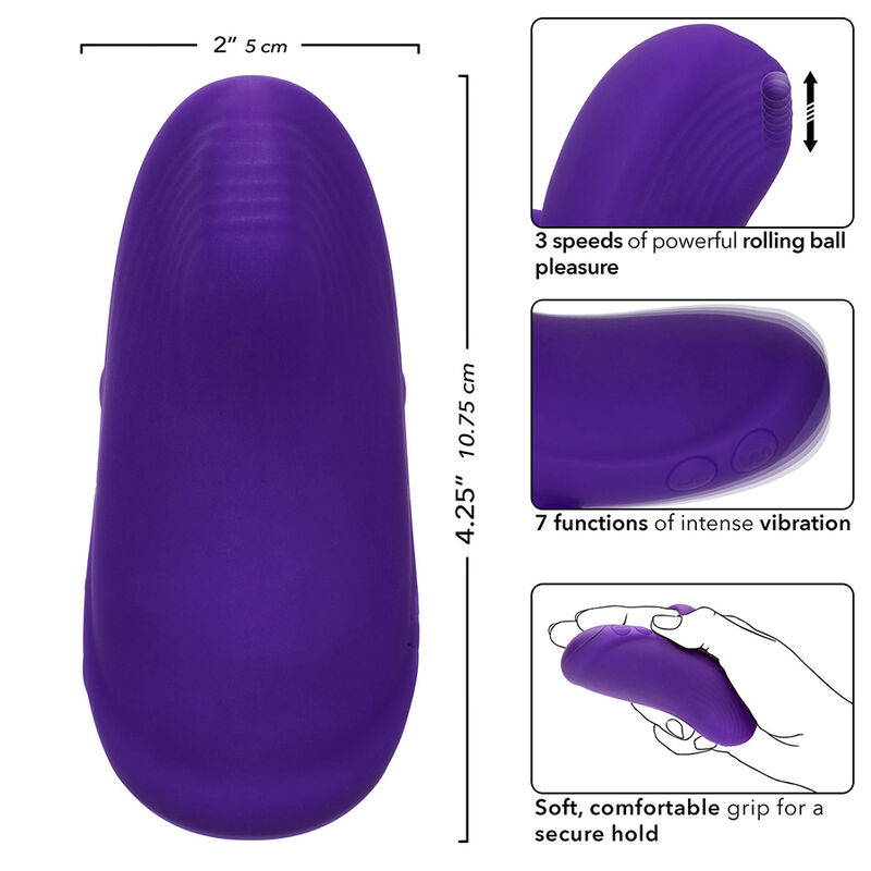 CALEXOTICS - ENVY HANDHELD ROLLING BALL MASSAGER 7 VIBRAÃÃES ROXO - Image 8