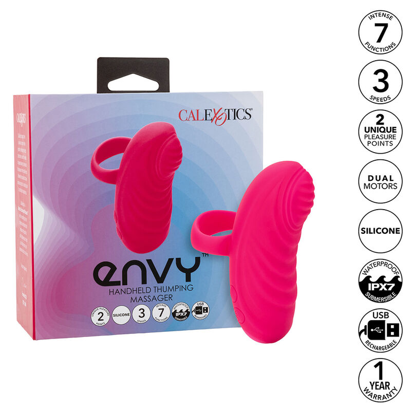 CALEXOTICS - ENVY HANDHELD ROLLING BALL MASSAGER 7 VIBRAÃÃES ROSA