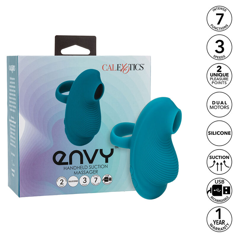 CALEXOTICS - ENVY HANDHELD ROLLING BALL MASSAGER 7 VIBRAÃÃES AZUL