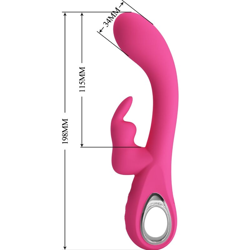 PRETTY LOVE - NOVAK RABBIT VIBRADOR 12 VIBRAÃÃES ROSA - Image 9