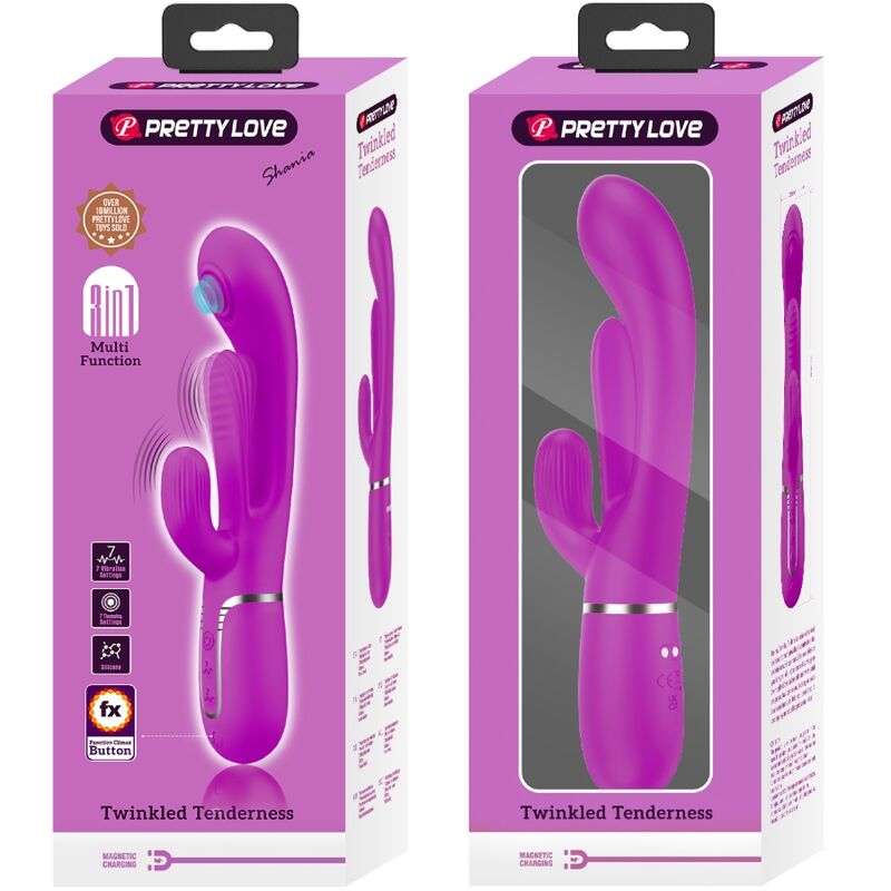 PRETTY LOVE - SHANIA TRIPLE RABBIT VIBRADOR MULTIFUNCIONAL ROSA - Image 8