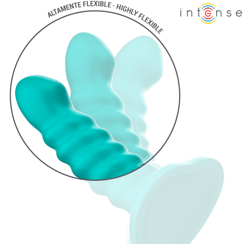 INTENSE - BUFFY VIBRADOR TAMANHO S DESIGN ESPIRAL 10 VIBRAÃÃES CONTROLE REMOTO AZUL - Image 4