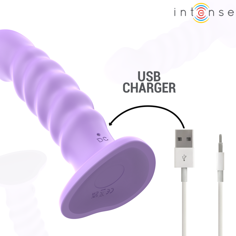 INTENSE - BRENDA VIBRADOR TAMANHO M DESIGN ESPIRAL 10 VIBRAÃÃES ROXO CONTROLE REMOTO - Image 4