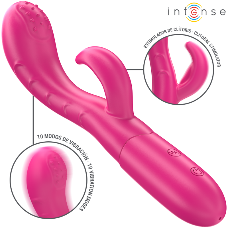 INTENSE - AMARA VIBRADOR COM LÃNGUA ESTIMULANTE 10 VIBRAÃÃES ROSA