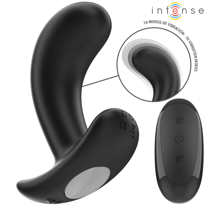 INTENSE - CHANDLER ANAL PLUG 10 VIBRAÃÃES PRETO CONTROLE REMOTO