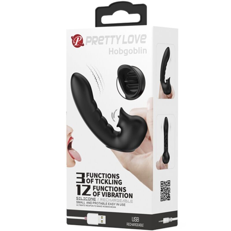 PRETTY LOVE - HOBGOBLIN VIBRATING FINGER CASE 12 VIBRAÃÃES + ESTIMULADOR DE CLITÃRIS PRETO - Image 8