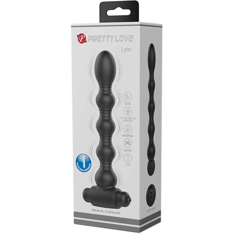 PRETTY LOVE - LYNN SILICONE ANAL PLUG 10 VIBRAÃÃES PRETO - Image 6