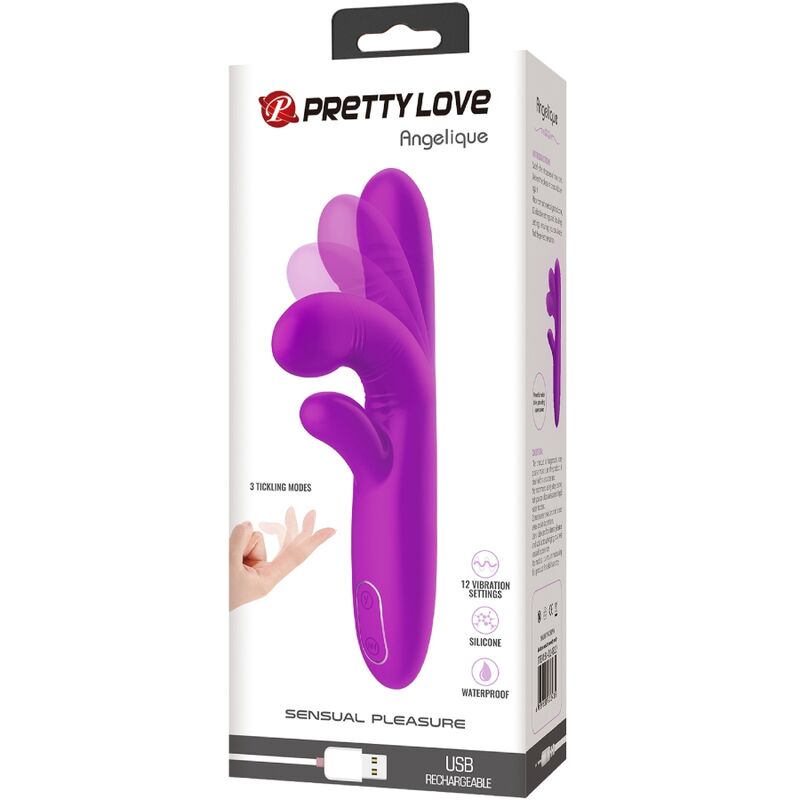PRETTY LOVE - ANGELIQUE MULTIFUNÃÃES VIBRADOR + ESTIMULADOR DE CLITÃRIS ROXO - Image 6