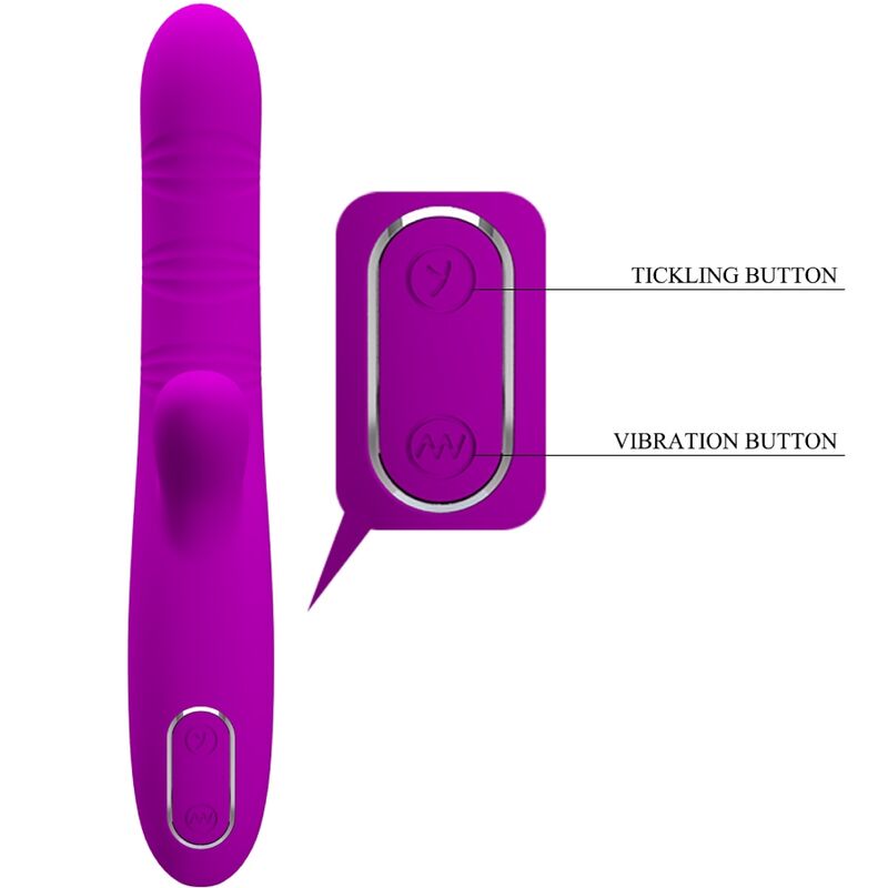 PRETTY LOVE - ANGELIQUE MULTIFUNÃÃES VIBRADOR + ESTIMULADOR DE CLITÃRIS ROXO - Image 4