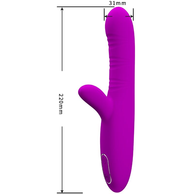 PRETTY LOVE - ANGELIQUE MULTIFUNÃÃES VIBRADOR + ESTIMULADOR DE CLITÃRIS ROXO - Image 3