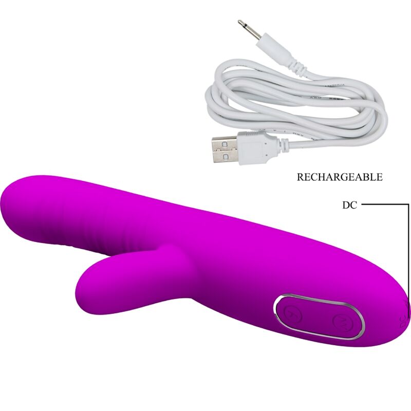 PRETTY LOVE - ANGELIQUE MULTIFUNÃÃES VIBRADOR + ESTIMULADOR DE CLITÃRIS ROXO - Image 5