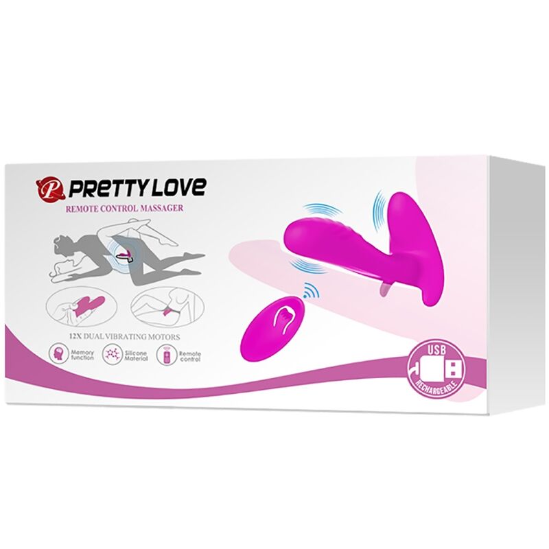 PRETTY LOVE - MASSAGEADOR E VIBRADOR 12 VIBRAÃÃES CONTROLE REMOTO ROXO - Image 9