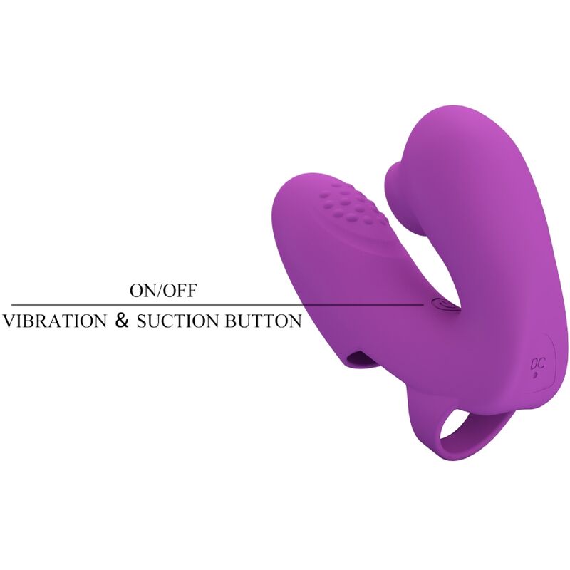 PRETTY LOVE - VIBRADOR DE DEDO ATHENA COM ESTIMULADOR DE CLITÃRIS ROXO - Image 5