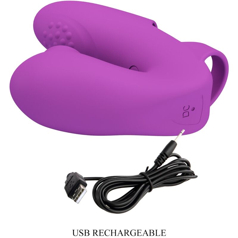 PRETTY LOVE - VIBRADOR DE DEDO ATHENA COM ESTIMULADOR DE CLITÃRIS ROXO - Image 6