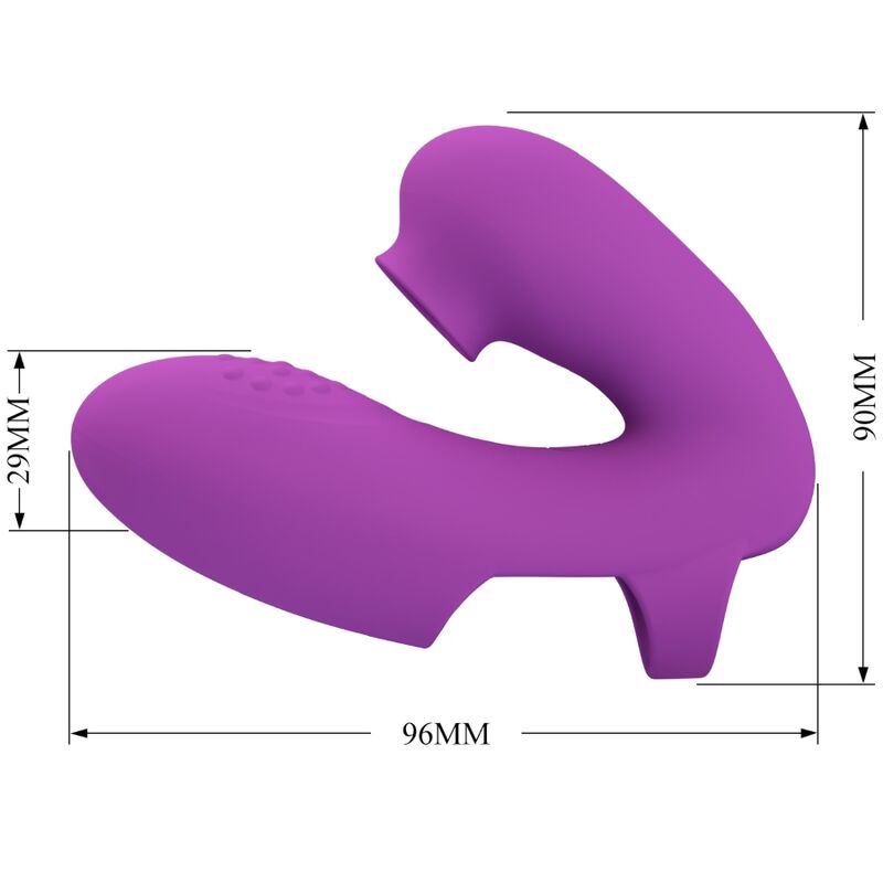 PRETTY LOVE - VIBRADOR DE DEDO ATHENA COM ESTIMULADOR DE CLITÃRIS ROXO - Image 4