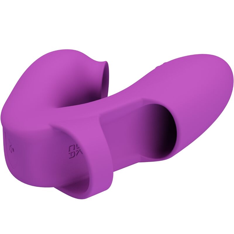 PRETTY LOVE - VIBRADOR DE DEDO ATHENA COM ESTIMULADOR DE CLITÃRIS ROXO - Image 3
