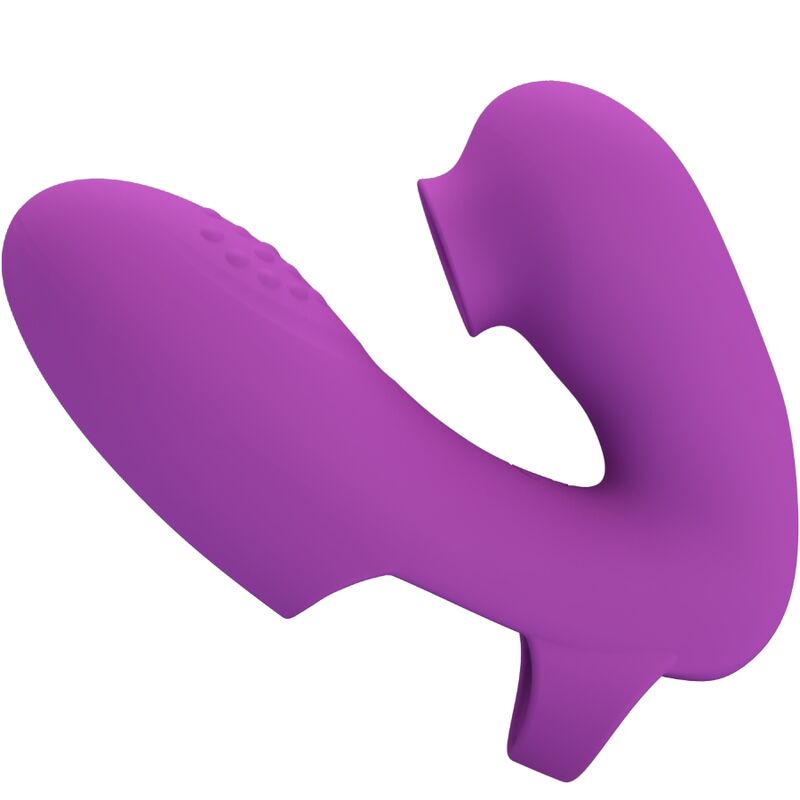 PRETTY LOVE - VIBRADOR DE DEDO ATHENA COM ESTIMULADOR DE CLITÃRIS ROXO - Image 2