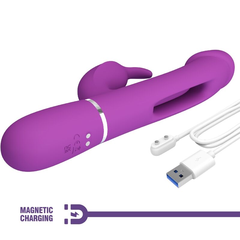 PRETTY LOVE - KAMPAS 3 EM 1 MULTIFUNCIONAL COELHO VIBRADOR ROXO - Image 7