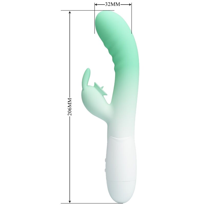 PRETTY LOVE - VIBRADOR CERBERUS RABBIT 30 VIBRAÃÃES VERDE - Image 6