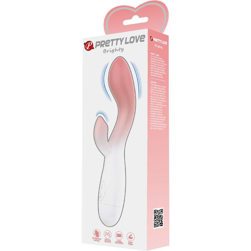 PRETTY LOVE - VIBRADOR BRILHANTE DO PONTO G + ESTIMULADOR DE CLITÃRIS 30 VIBRAÃÃES ROSA - Image 6