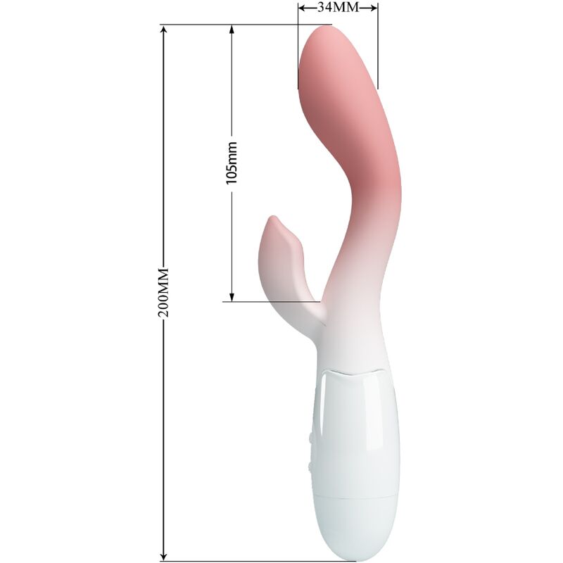 PRETTY LOVE - VIBRADOR BRILHANTE DO PONTO G + ESTIMULADOR DE CLITÃRIS 30 VIBRAÃÃES ROSA - Image 4